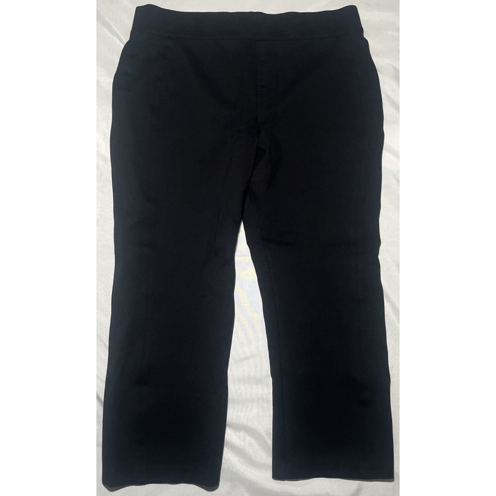 Spanx Ponte Pants Black Petite 2XP Petite Career Office Business Casual Comfort